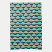 Kerst UFO Ho Alien vliegende schotel Patterned Theedoek (Verticaal)