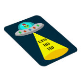 Kerst UFO Ho Ho Alien vliegende schotel Magneet (Rechterzijde)