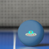 Kerst UFO Ho Ho Alien vliegende schotel Pingpongbal (Net)