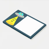 Kerst UFO Ho Ho Alien vliegende schotel Post-it® Notes (Schuin)
