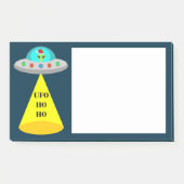 Kerst UFO Ho Ho Alien vliegende schotel Post-it® Notes (Voorkant)