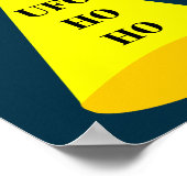 Kerst UFO Ho Ho Alien vliegende schotel Poster (Hoek)