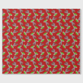 Kerst UFO_red Cadeaupapier (Vlak)