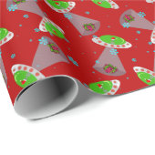 Kerst UFO_red Cadeaupapier (Rol Hoek)