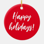 Kerst Ugly Sweater Dolphins en Seapaarden Keramisch Ornament (Achterkant)