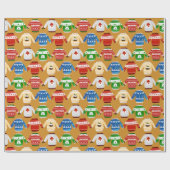 Kerst Ugly sweater Gold Cadeaupapier (Vlak)