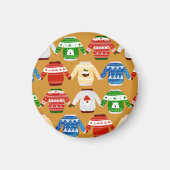 Kerst Ugly sweater Gold Magneet (Voorkant)