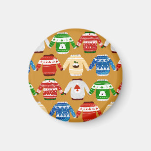 Kerst Ugly sweater Gold Magneet