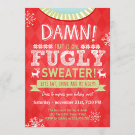 Kerst Ugly sweater party Fllelijke Sweater Red Kaart
