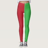 Kerst Ugly Sweater Red en Green Leggings (Voorkant)