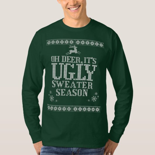 Kerst Ugly Sweater T-Shirt (Voorkant)