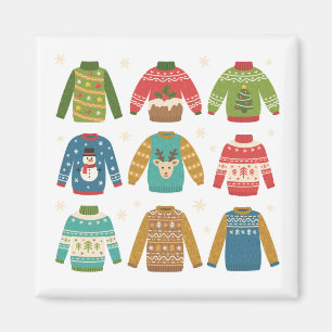 Kerst-Ugly Sweaters Magneet