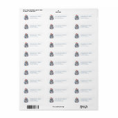 Kerst Uil Adresetiketten Etiket (Full Sheet)
