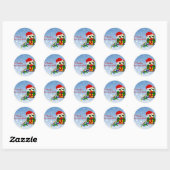 Kerst Uil Gepersonaliseerde Gift Label Stickers (Vel)