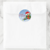 Kerst Uil Gepersonaliseerde Gift Label Stickers (Tas)