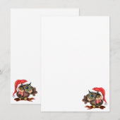 Kerst uil menu (Voorkant / Achterkant)