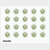 Kerst Uil Sticker (Vel)