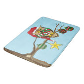 Kerst Uil Tree Ornamenten Badmat (Gekanteld)