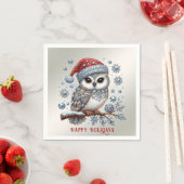 Kerst Uil Vakantie servet (Insitu)