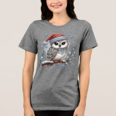 Kerst Uil Vakantie Vrouwen T-shirt (Voorkant)