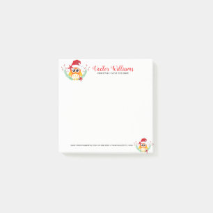 Kerst Uil Waterverven Bloemen Boeket Post-it® Notes