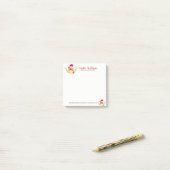 Kerst Uil Waterverven Bloemen Boeket Post-it® Notes (Op bureau)