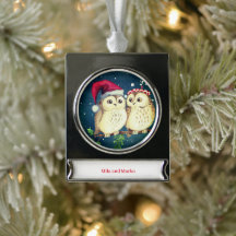 Kerst uilen in liefde zoet