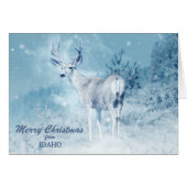 Kerst uit Idaho Deer Kerst Kaart (Voorkant Horizontaal)