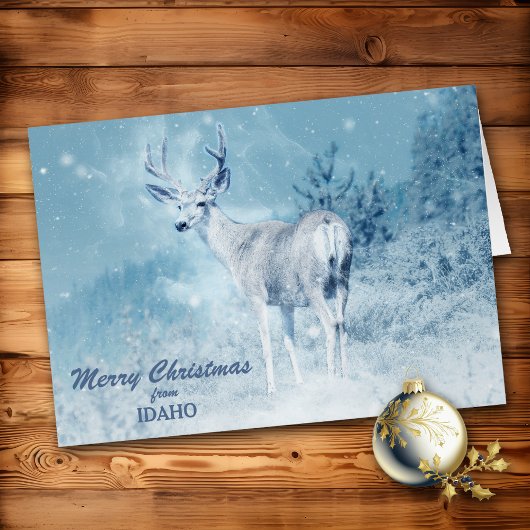 Kerst uit Idaho Deer Kerst Kaart