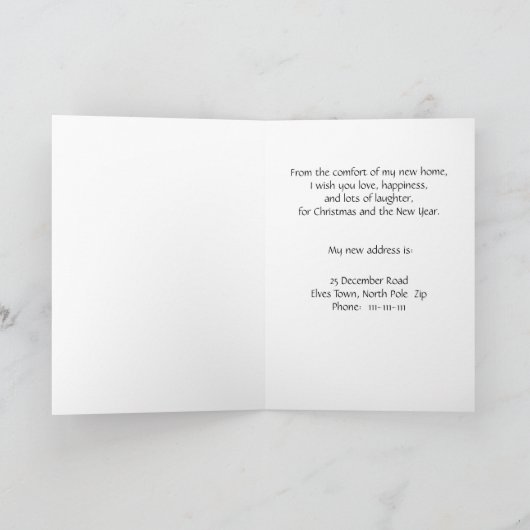 Kerst, uit mijn nieuwe huis. Holly Wreath, Deur Feestdagen Kaart (Binnen)