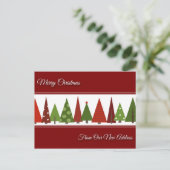 Kerst uit ons nieuwe adres Briefkaart (Staand voorkant)