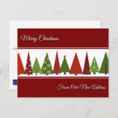 Kerst uit ons nieuwe adres Briefkaart (Voorkant / Achterkant)