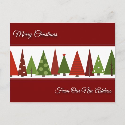 Kerst uit ons nieuwe adres Briefkaart (Voorkant)