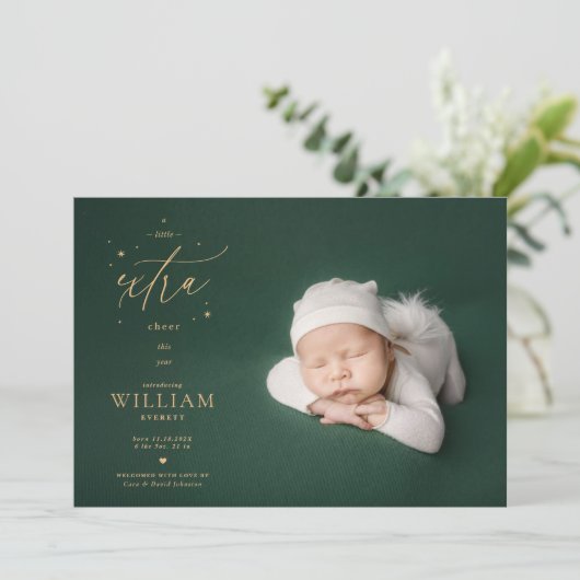 Kerst Uitkomst Aankondiging Een Beetje Extra Sfeer (Staand voorkant)