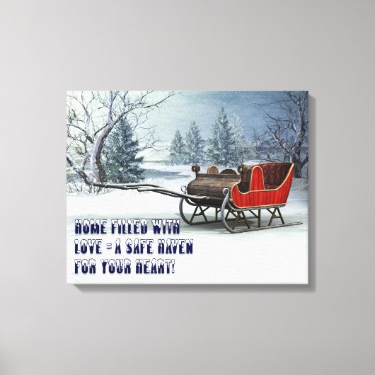 KERST UITNODIGING CANVAS AFDRUK (Voorkant)