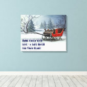 KERST UITNODIGING CANVAS AFDRUK (Insitu (Houten vloer))