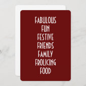 KERST UITNODIGING DEFINIEERT ALLE FEESTELIJKE PART (Voorkant / Achterkant)