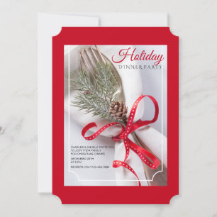 Kerst Uitnodiging Eettafel Feest