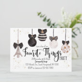 Kerst Uitnodiging Favoriete Dingen Uitnodiging (Staand voorkant)