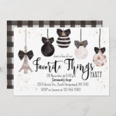 Kerst Uitnodiging Favoriete Dingen Uitnodiging (Voorkant / Achterkant)