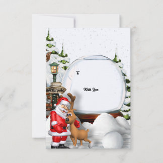 Kerst Uitnodiging – Kerstman & Rendieren Winter
