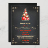 Kerst Uitnodiging Party Dinner Tree DIY (Voorkant / Achterkant)