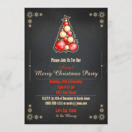 Kerst Uitnodiging Party Dinner Tree DIY