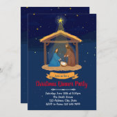 Kerst uitnodiging Religieuze Kerststal (Voorkant / Achterkant)