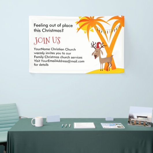 Kerst uitnodiging spandoek (Beurs)