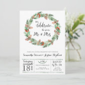 Kerst Uitnodiging Verlovingsfeest (Staand voorkant)