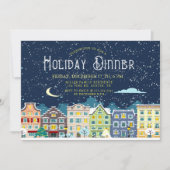 Kerst uitnodiging voor een sneeuwdag-huiselijke fe (Voorkant)