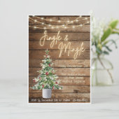 Kerst uitnodiging voor Jingle and Mingle (Staand voorkant)