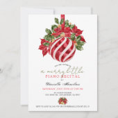 Kerst Uitnodiging voor Piano Recital (Voorkant)