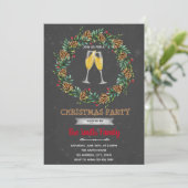 Kerst uitnodiging voor sip en see themafeest (Staand voorkant)
